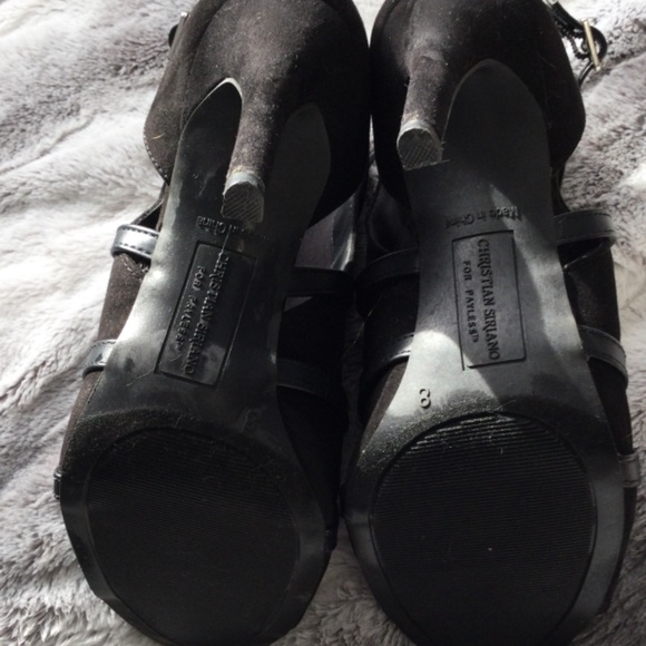 Black faux suede heels size 8 - Picture 8 of 8